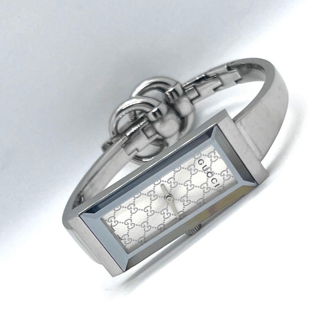 GUCCI G-Frame 127.5 Silver Bangle Watch Working