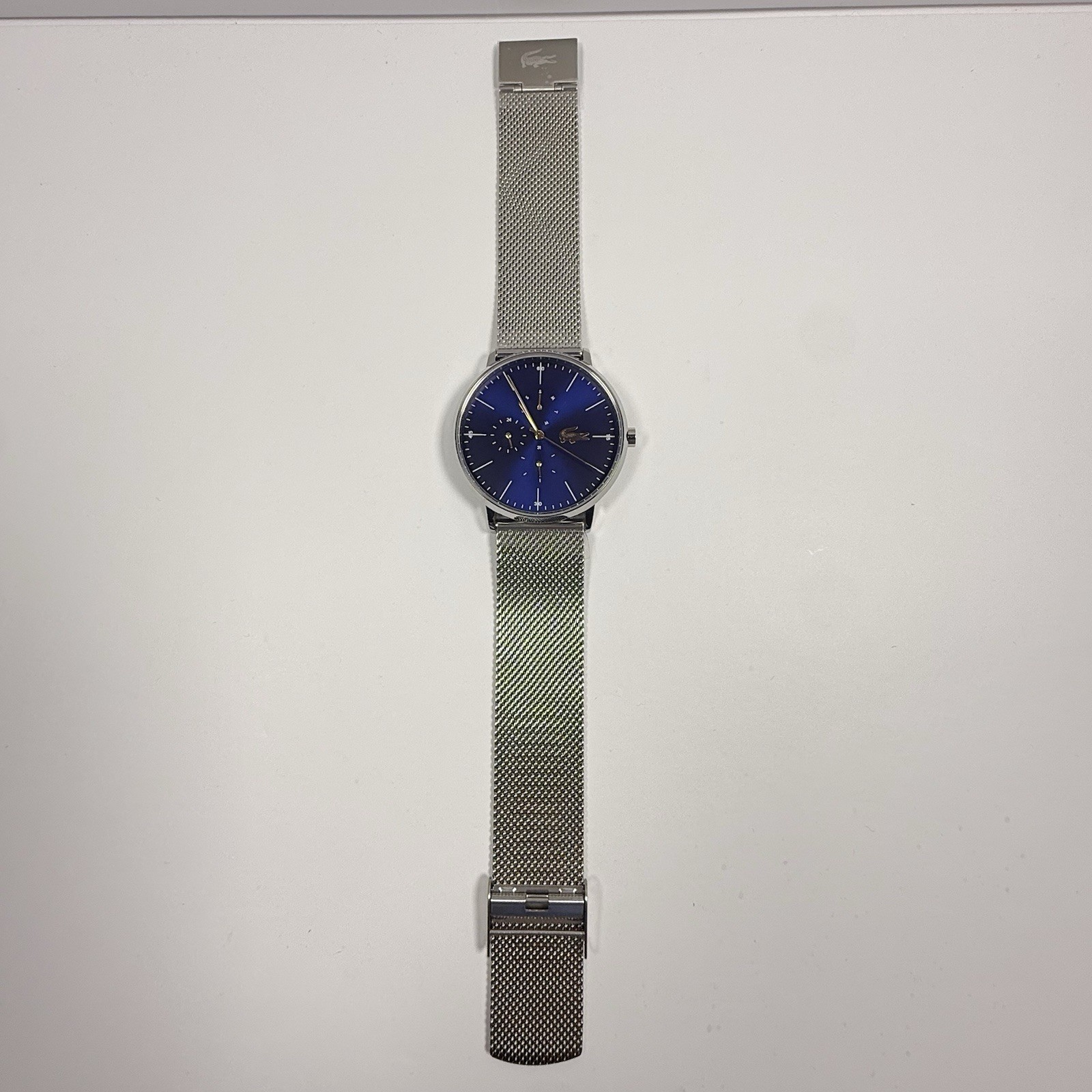 Lacoste Moon 2011024 Multifunction Blue Dial Stainless Mesh Strap Men’s Watch