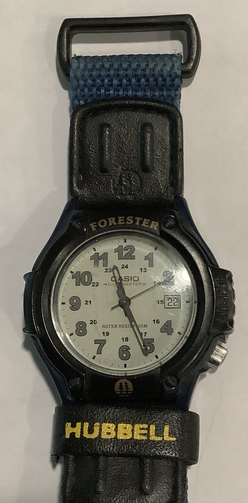 Casio Forester Illuminator Hook & Loop Band with “HUBBELL” Band Strap Loop