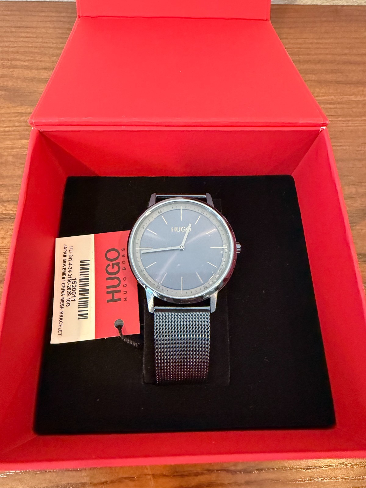 Boss Men’s Skyliner Quartz Watch, Blue Stainless Steel Mesh Bracelet 1520011