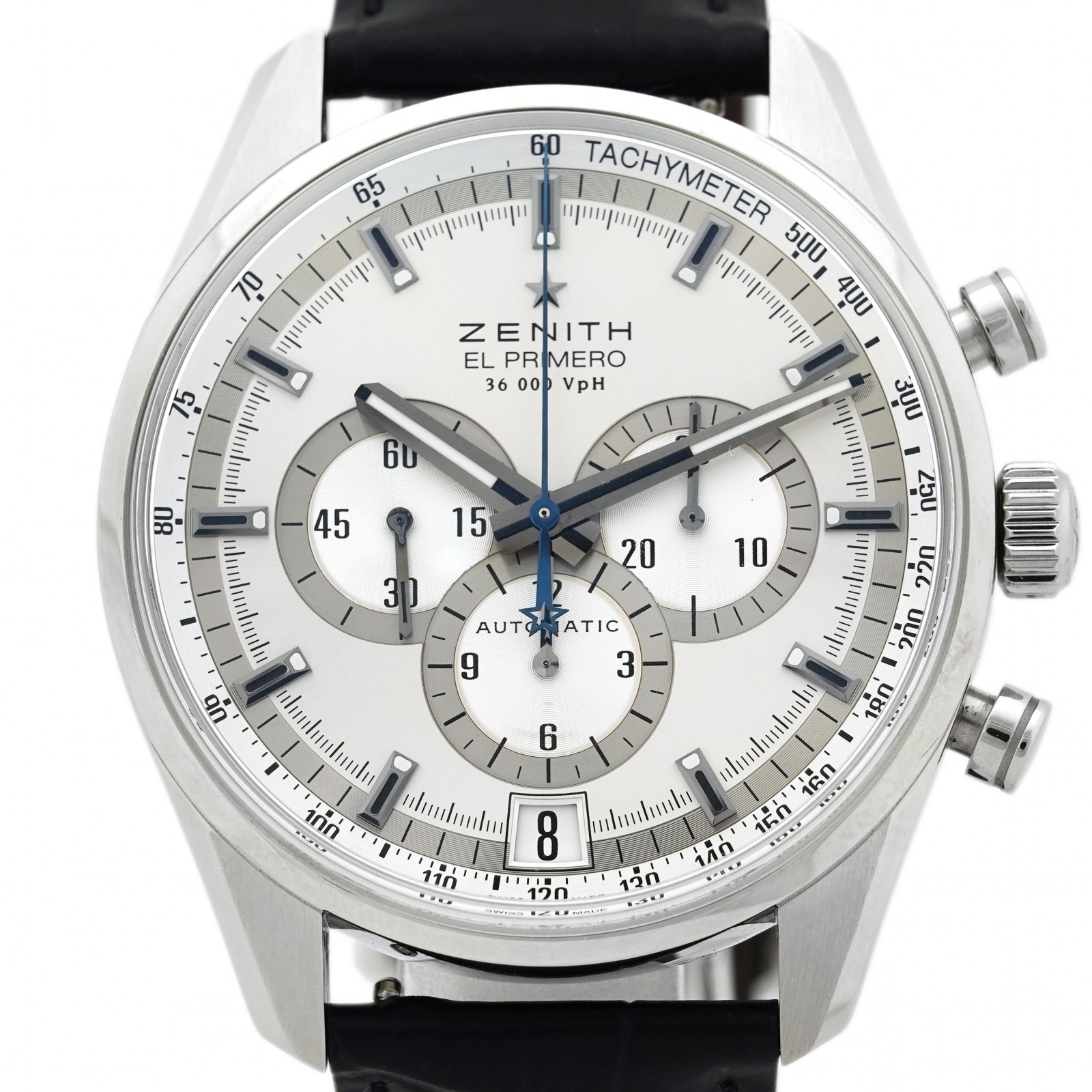 ZENITH El Primero 36,000 VpH 03.2040.400/04.C496 Automatic Silver Dial Men W…