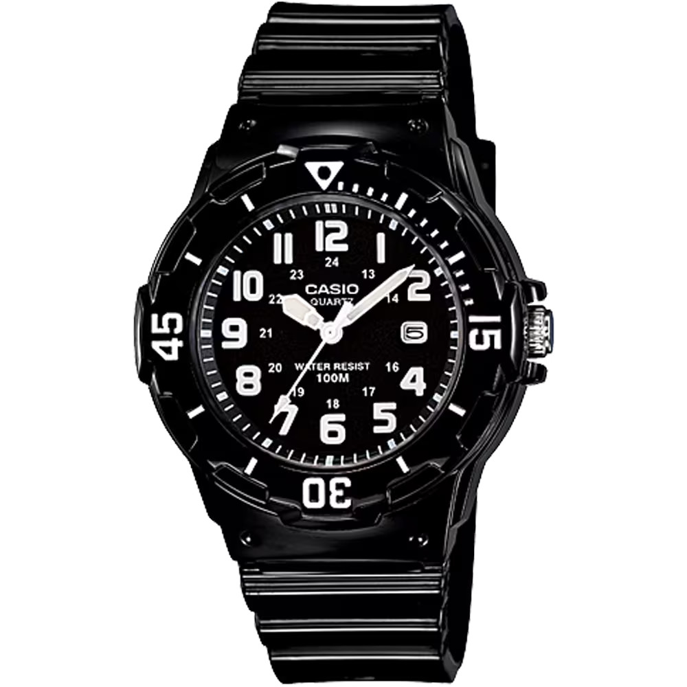 Casio LRW-200H-1BVCF Analog Watch Black Resin 100M WR Dive Style Womens NEW