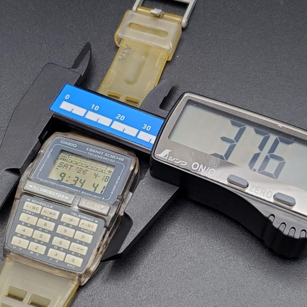 CASIO Data Bank DBC-63 Cognit Schema Yellow Skeleton Y2K Vintage Watch Working