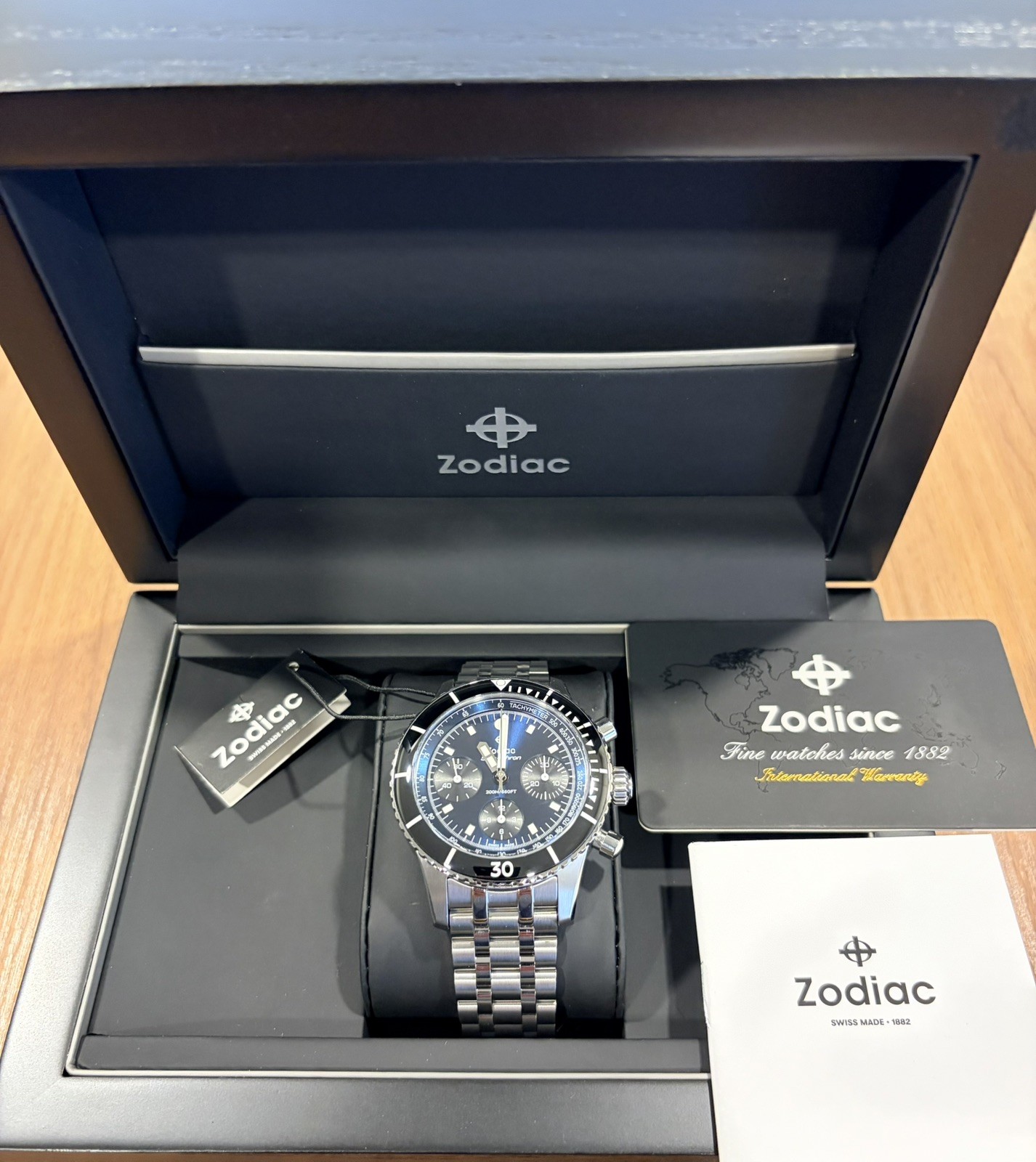 Zodiac Sea-Chron Blue Dial Stainless Steel 42mm Automatic Men’s Watch ZO3605