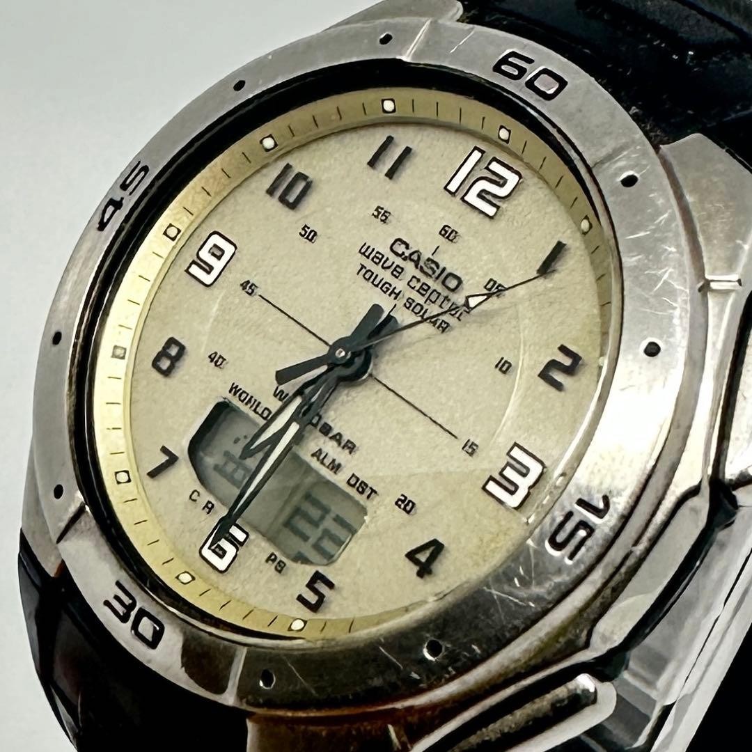 CASIO WAVE CEPTOR WVA-470 Tough Solar Radio-Controlled Watch (Operating)