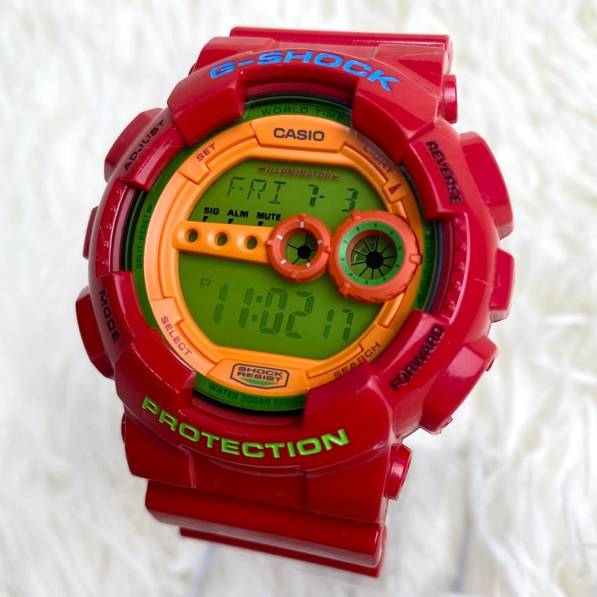 Casio G-Shock GD-100HC Hyper Colors Red Watch