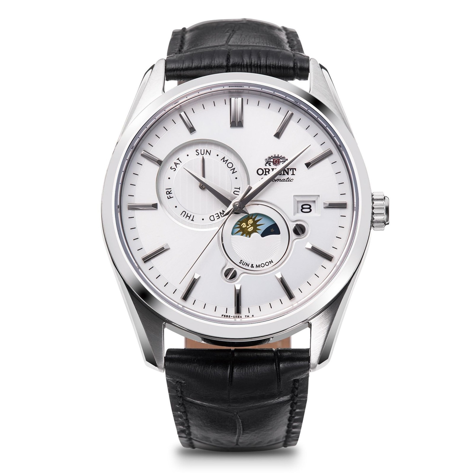Unused ORIENT RN-AK0305S White SUN & MOON 22 Jewels Mechanical Men Watch in Box
