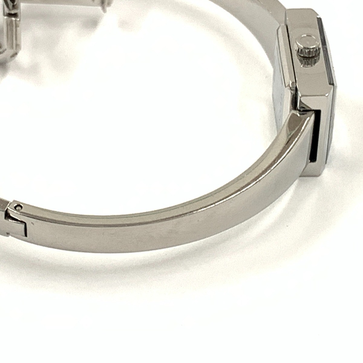 GUCCI 128.5 G-Frame Square Bangle Watch Silver x pink