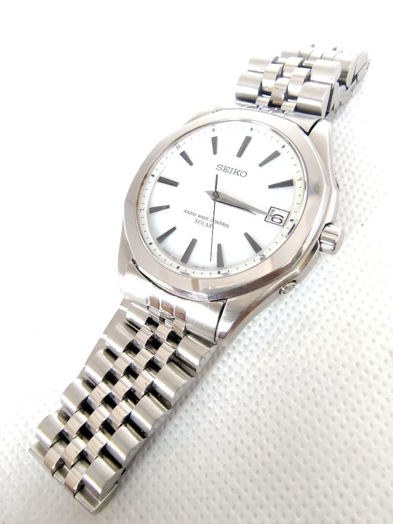 Seiko Dolce 7B52-0AB0 Quartz Solar Men’s Watch Blue Dial New Band Used Working