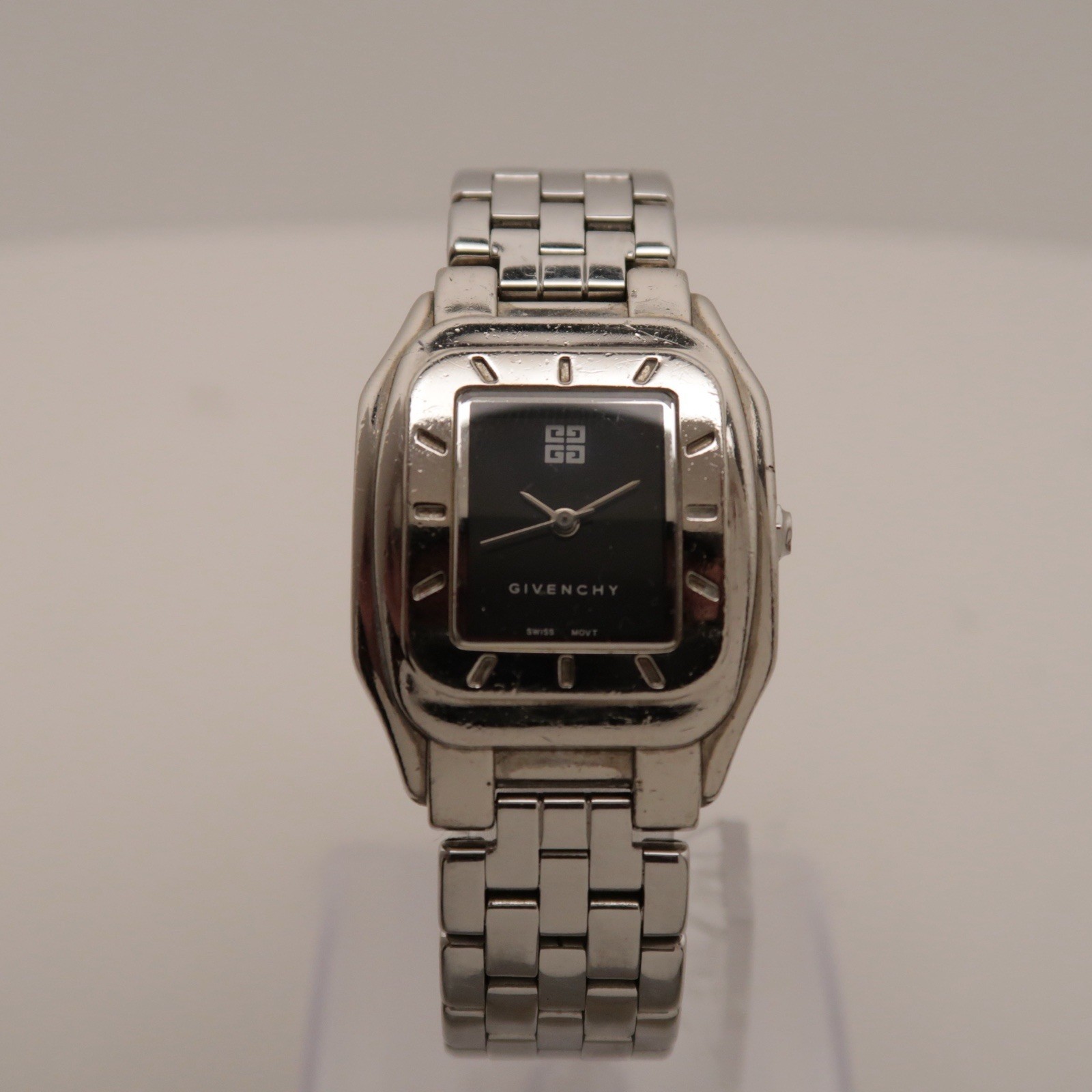 GIVENCHY Square 4G Logo 095844 Analog Quartz Women Vintage Watch W421 *WORKING