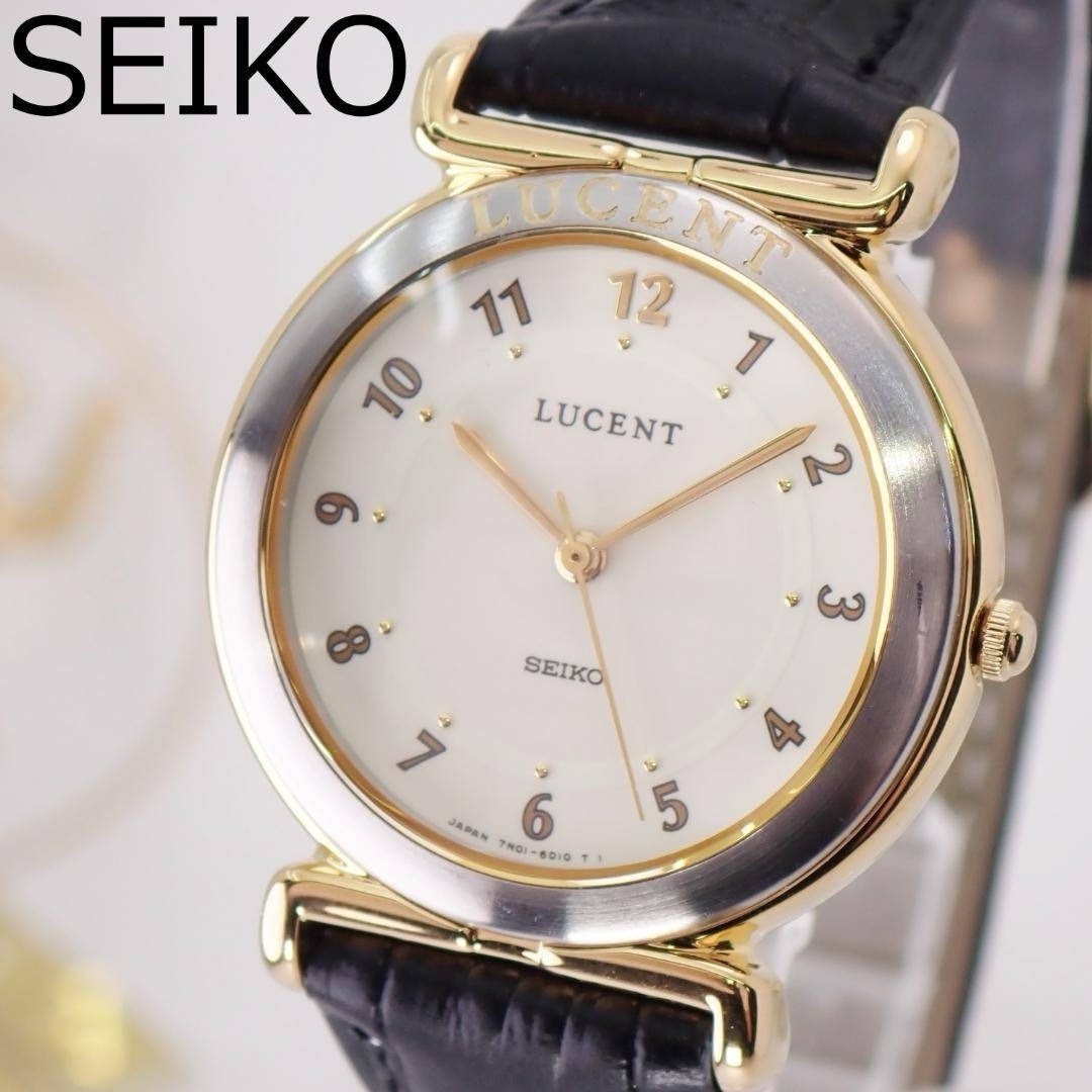Vintage SEIKO LUCENT 7N01 Quartz Unisex Watch 1992 New Battery Japan