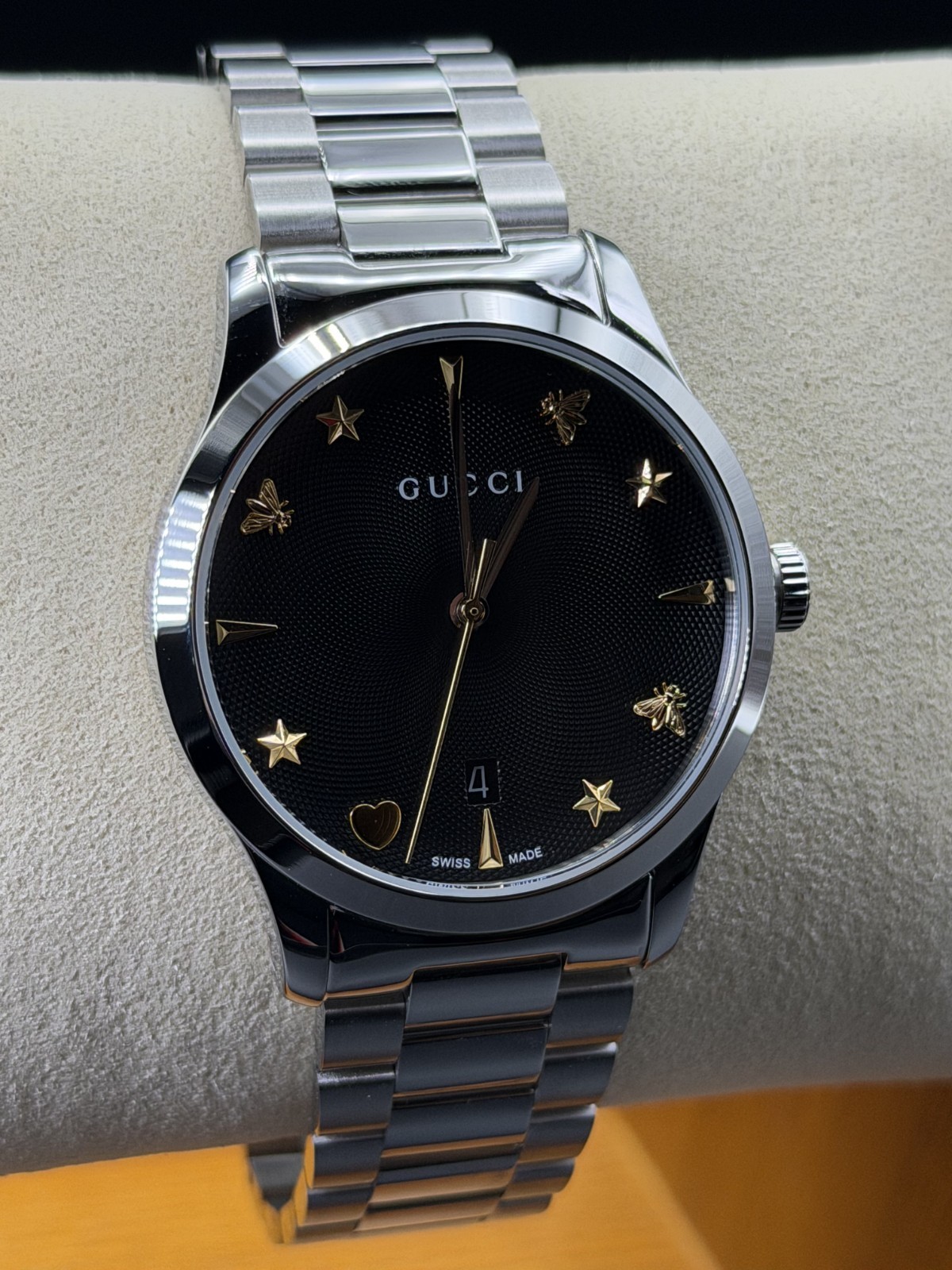 GUCCI G-TIMELESS YA1264029A BLACK QUARTZ UNISEX WATCH