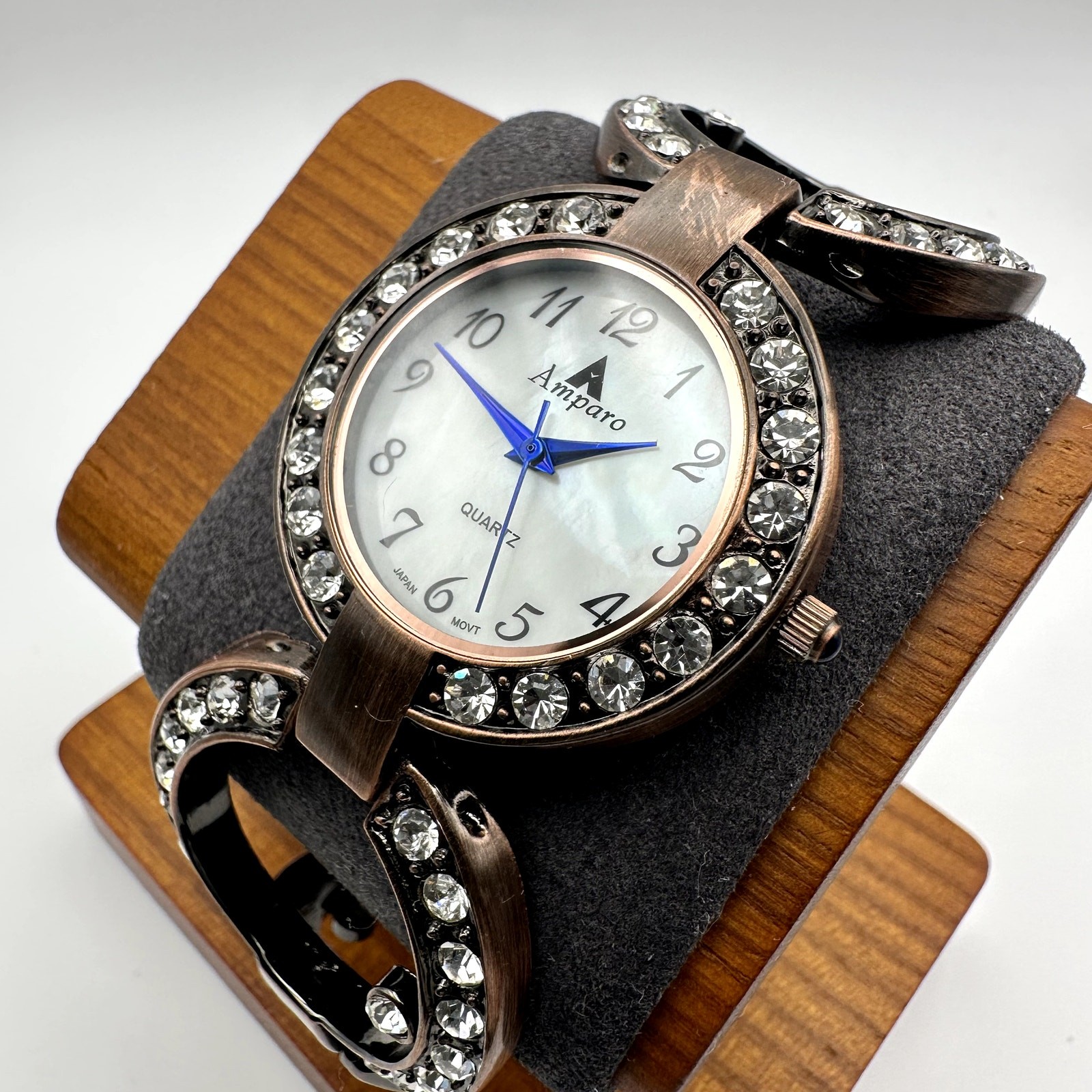 Amparo Quartz Crystal Accent Ladies Watch Rose Gold Tone