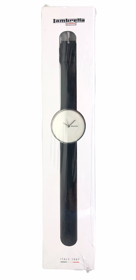 Lambretta Watches 2202BLA Cielo 34 Leather Silver White Black NEW IN BOX