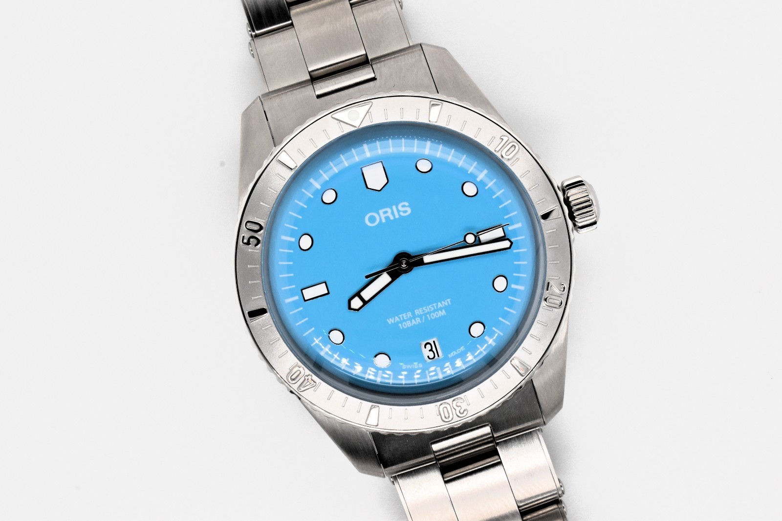 Oris Divers Sixty-Five Cotton Candy Blue 38mm Steel 01 733 7771 4055 Full Set