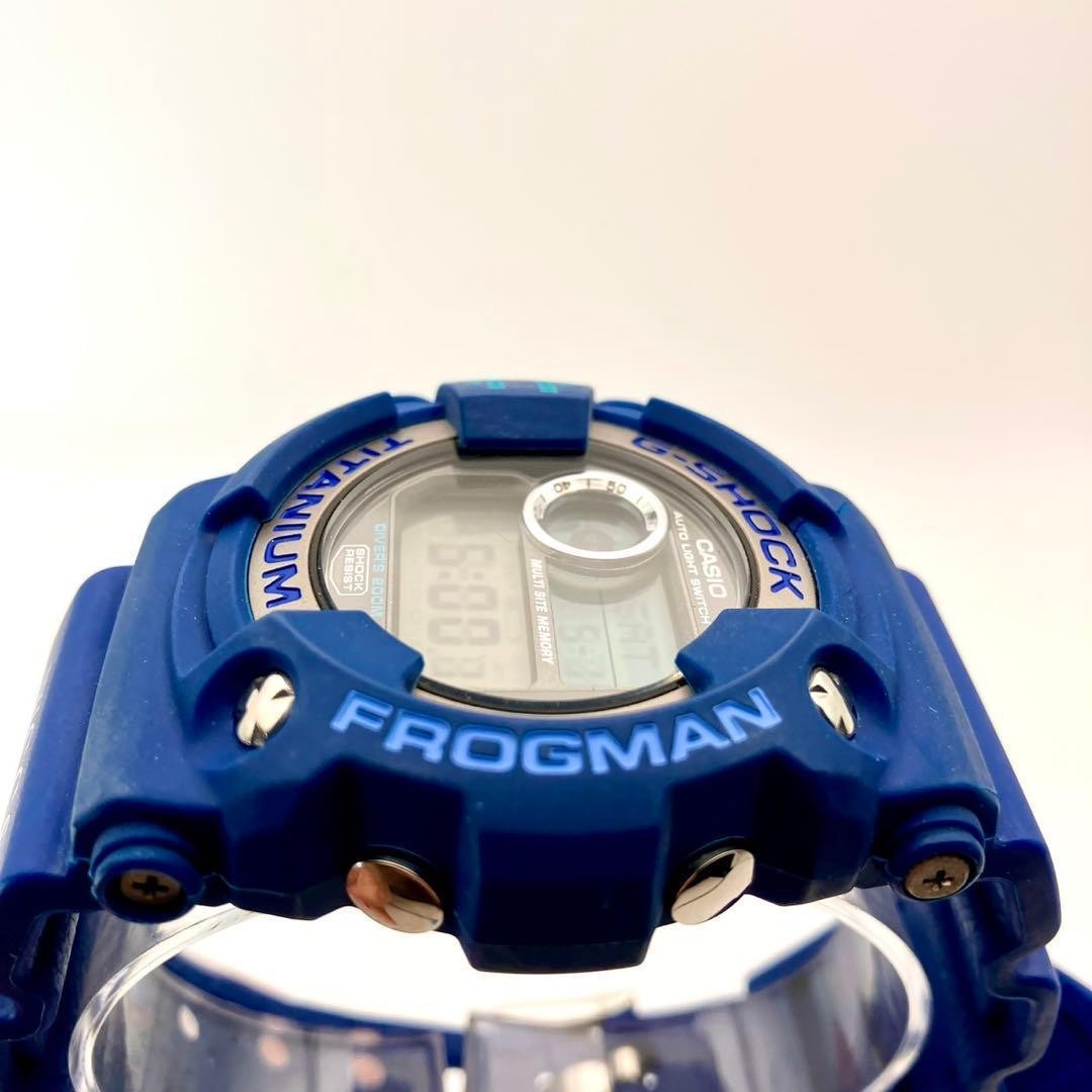 CASIO G-SHOCK DW-9902 WCCS FROGMAN Blue Titanium Watch Used Japan