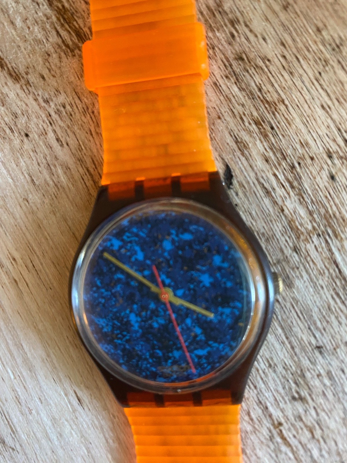 SWATCH 🦩 LAZULI – 🇨🇭 GF101 – 1987 – 🦩 NEW CUSTOM STRAP – 34mm 🇨🇭