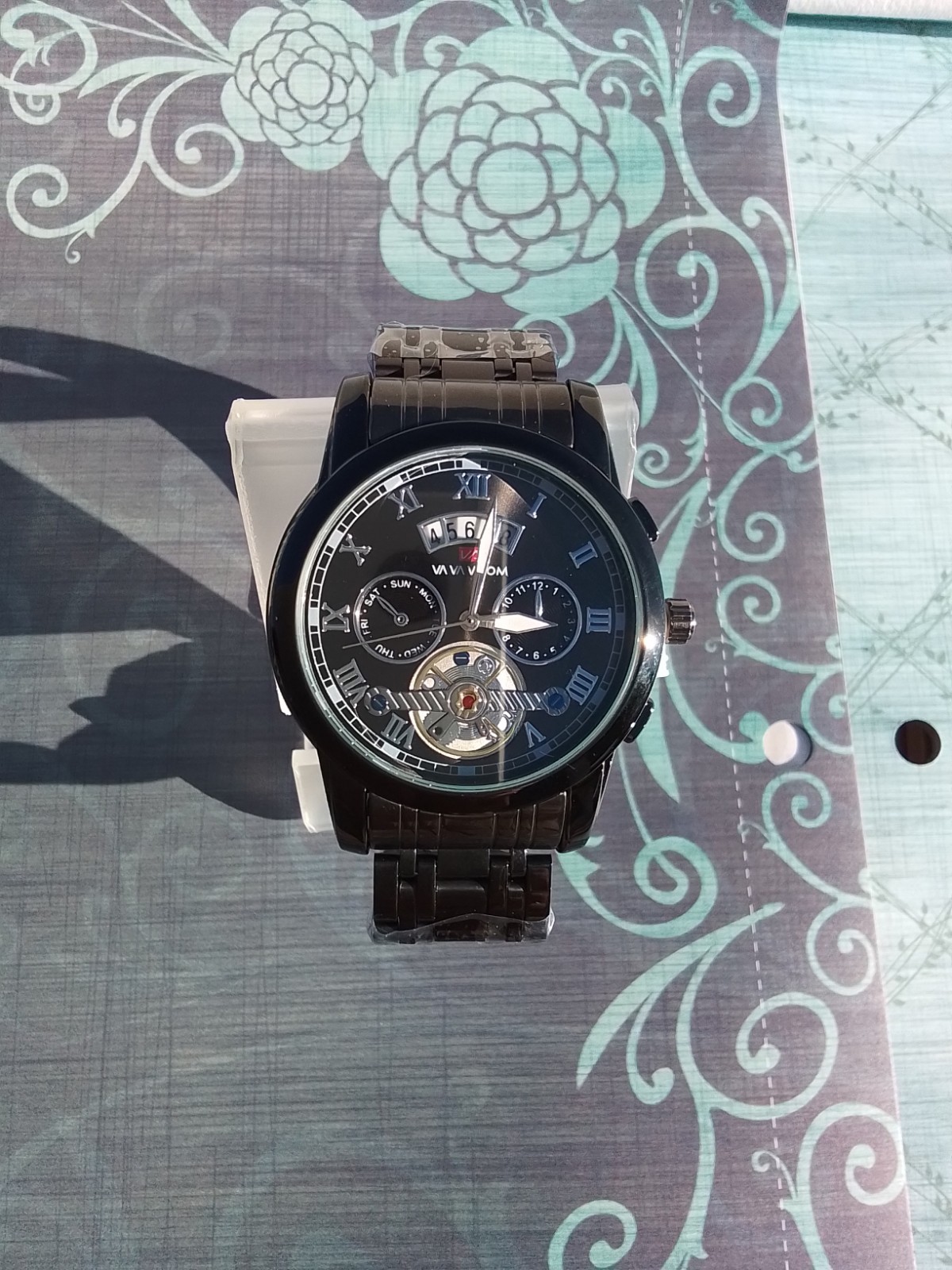 New Modern Men’s Quartz Watch All Black Steel Band