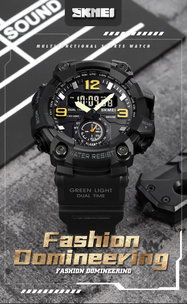 Men Large OVERSIZED Waterproof Digital Sports Military Tactical WRIST WATCH 54mm