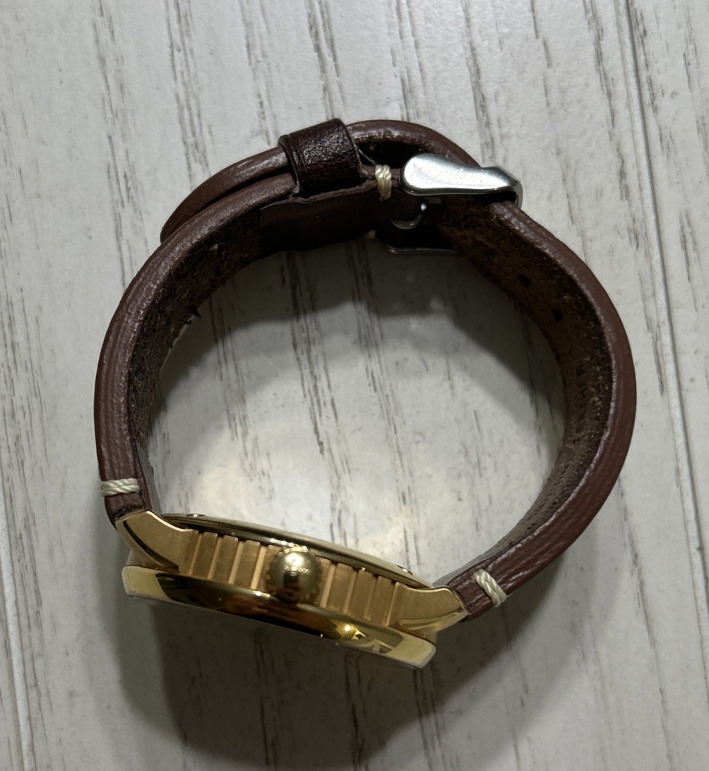 Mido Great Wall Automatic Chronometer Brown Mens Watch W/ Leather Strap