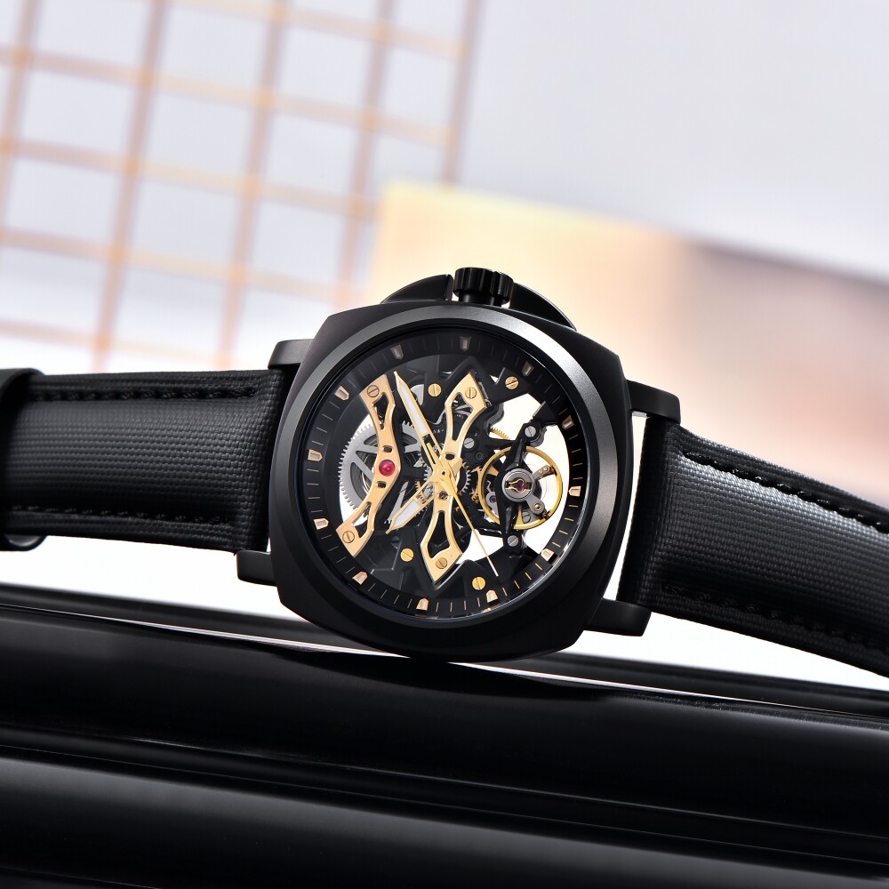 Men’s Automatic Mechanical Watch 100M Waterproof Sapphire Glass Luminous Hollow