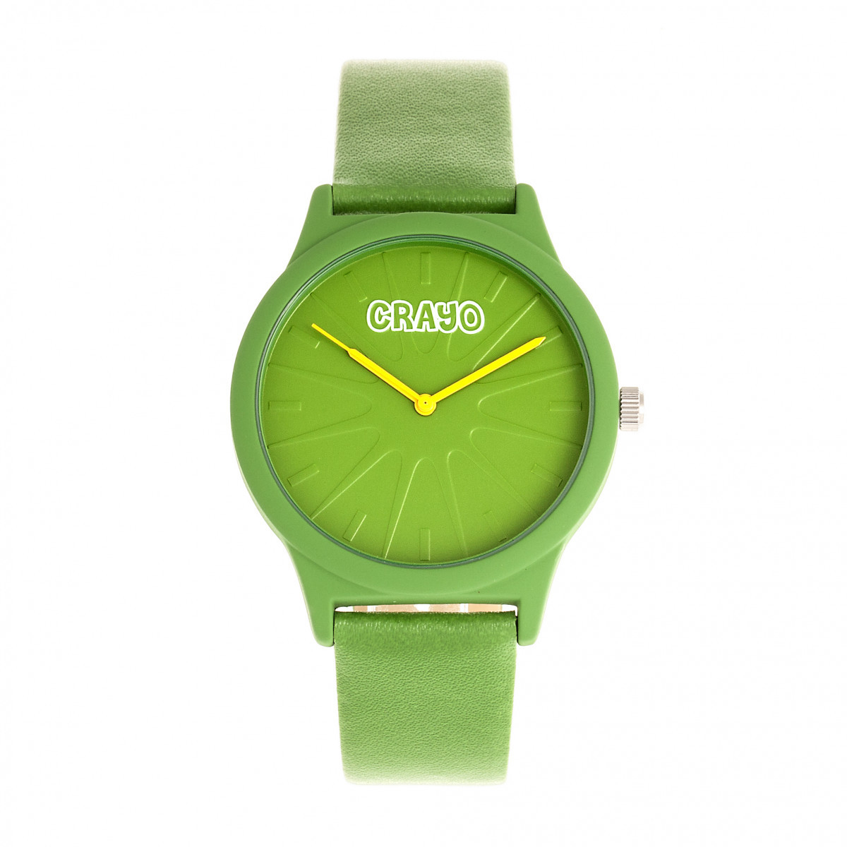 Crayo Splat Green Leatherette Strap Unisex Watch CRACR5305