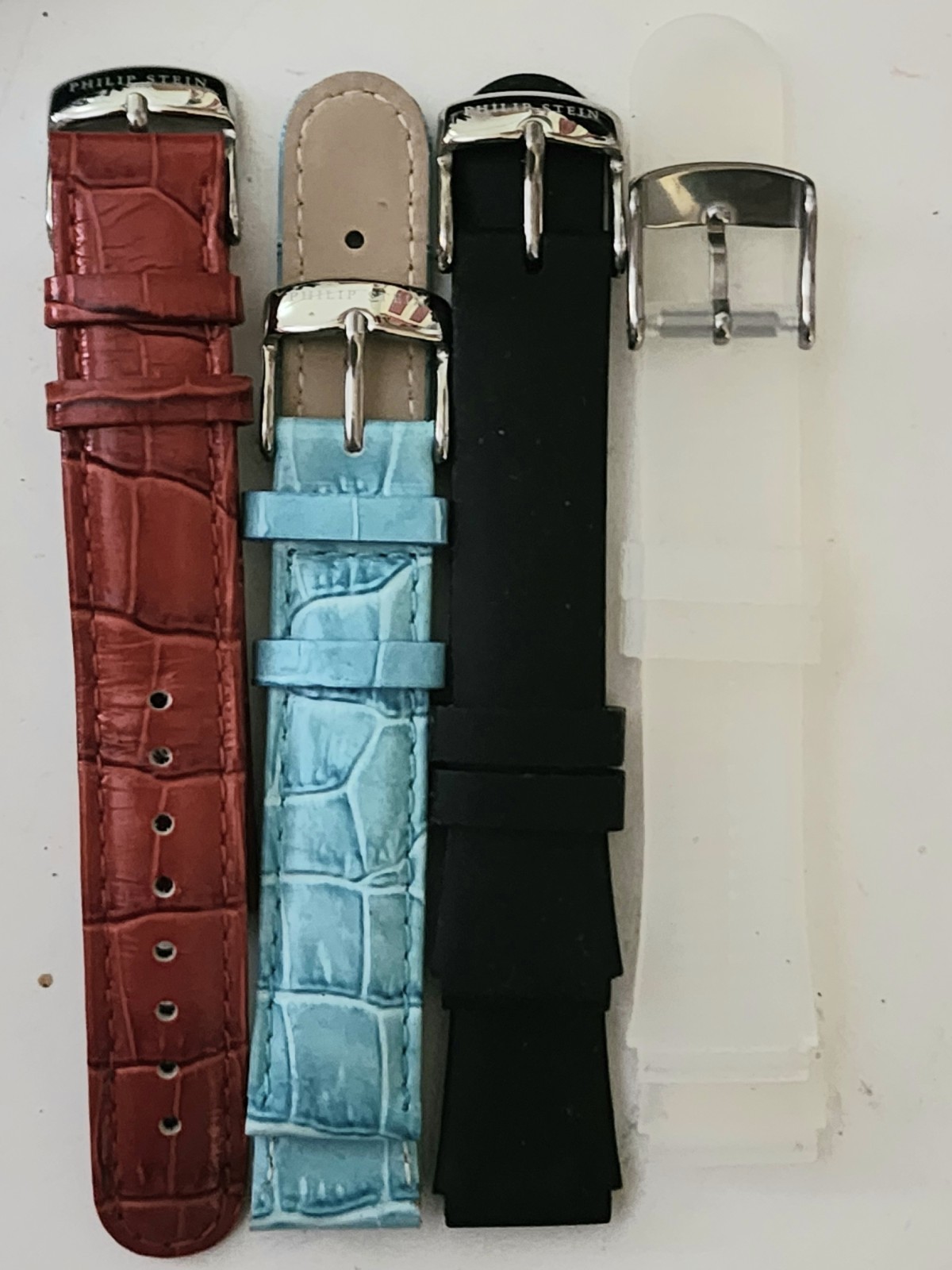 Philip Stein Teslar Dual Time Stainless Watch Five Bands NEW