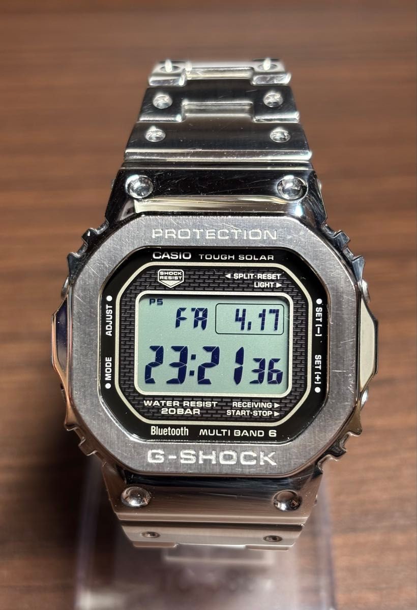 【Excellent】CASIO G-Shock GMW-B5000D-1JF Silver Bluetooth Full Metal Men’s Watch