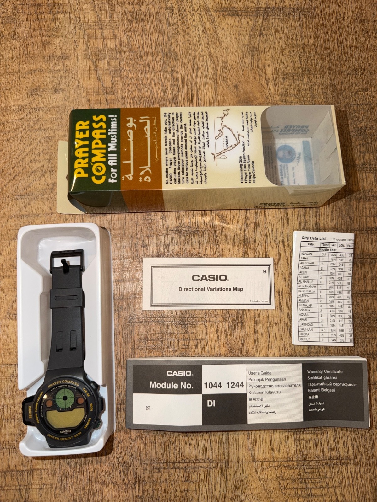 CASIO DIGITAL QUARTZ ISLAMIC PRAYER COMPASS QIBLA CPW-310 JAPAN MEN’S