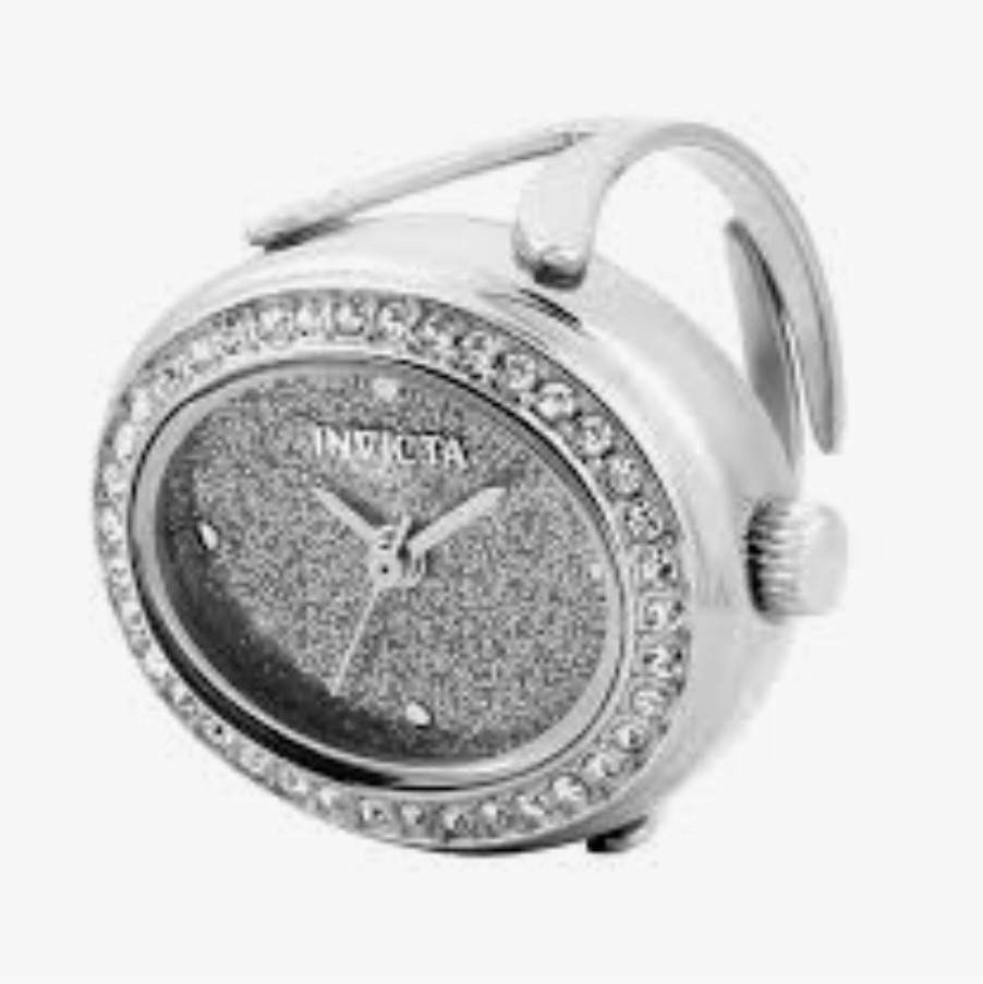 NEW Invicta Mini Women’s Ring Watch – 24mm, Silver (49594) #0683