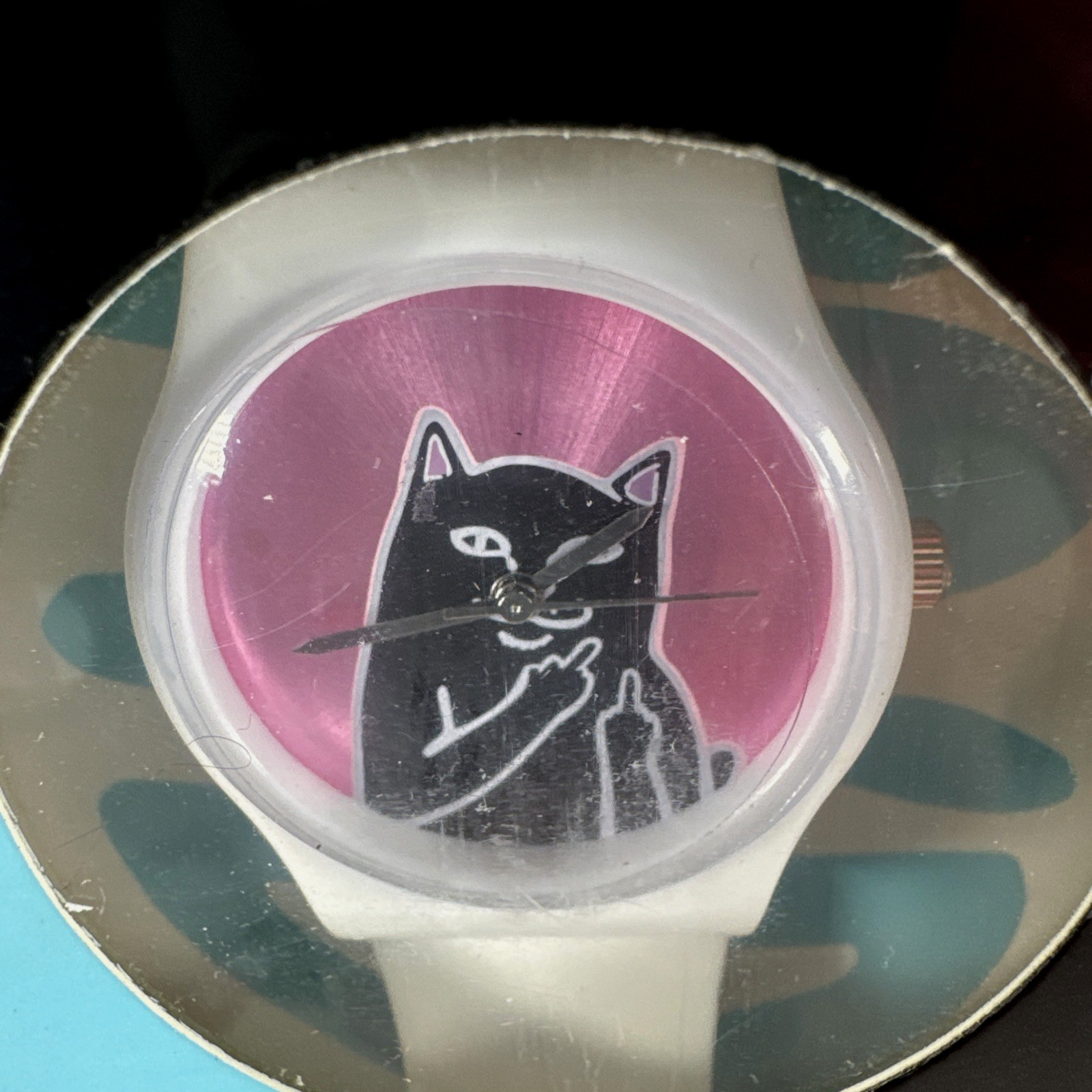 NOS? RIPNDIP Lord Nermal Watch *Needs Battery* Original Box PINK w BLACK CAT