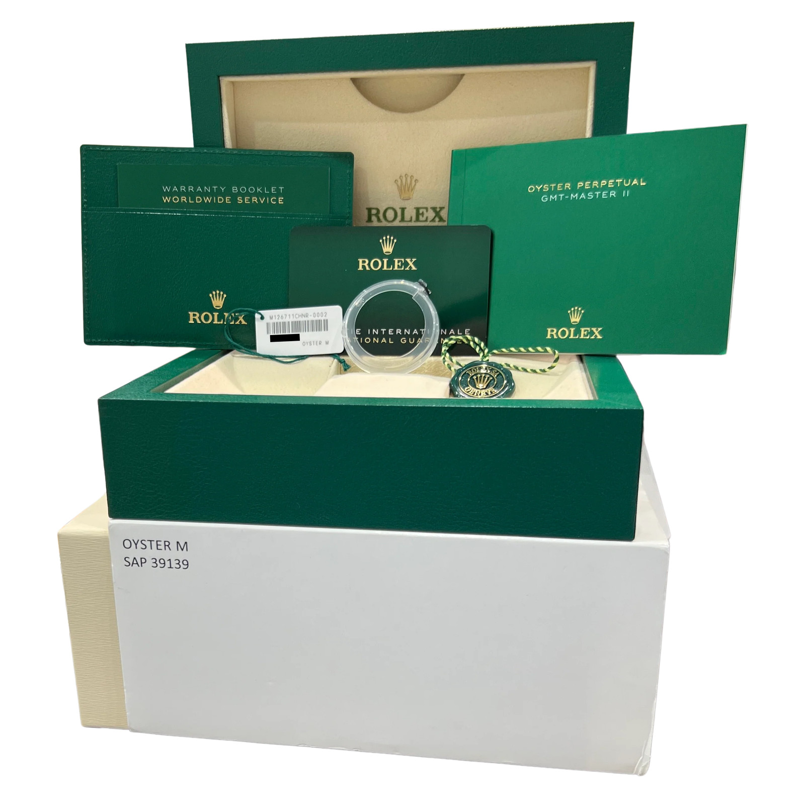 2023 PAPERS Rolex GMT-Master II Root Beer BLACK Two-Tone 40mm 126711 CHNR Watch