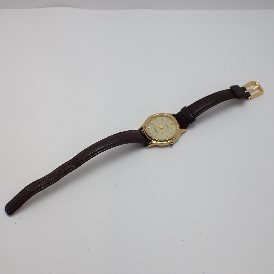 WORKING Citizen Eco-Drive E030-K0000882 CK Gold-Tone Solar Dress Watch | Japan