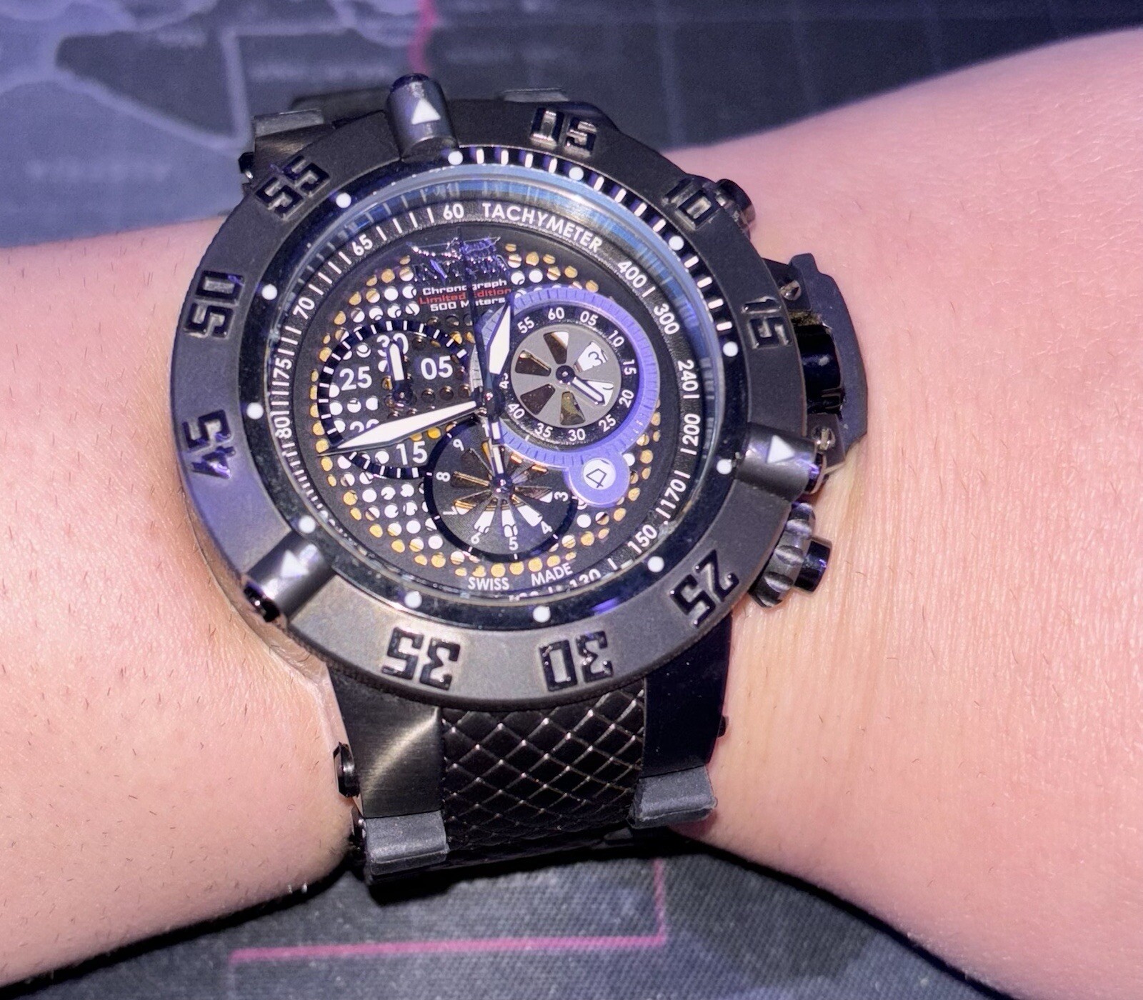 Invicta Subaqua Noma III 6043 Titanium Swiss Chronograph Watch! HEAVY! MINT