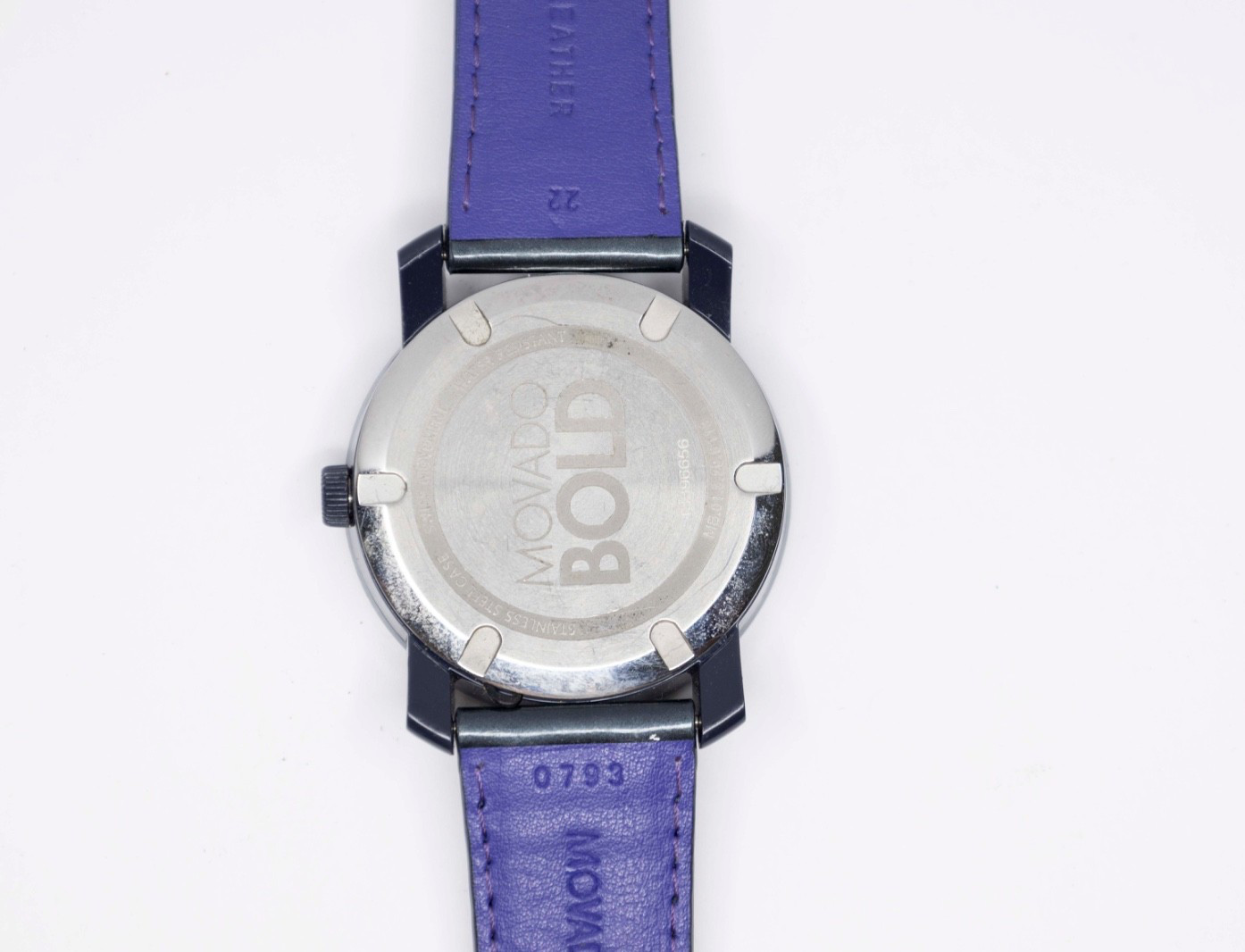 Rare Movado Bold Black Glitter Dial, Black Ceramic Case Watch