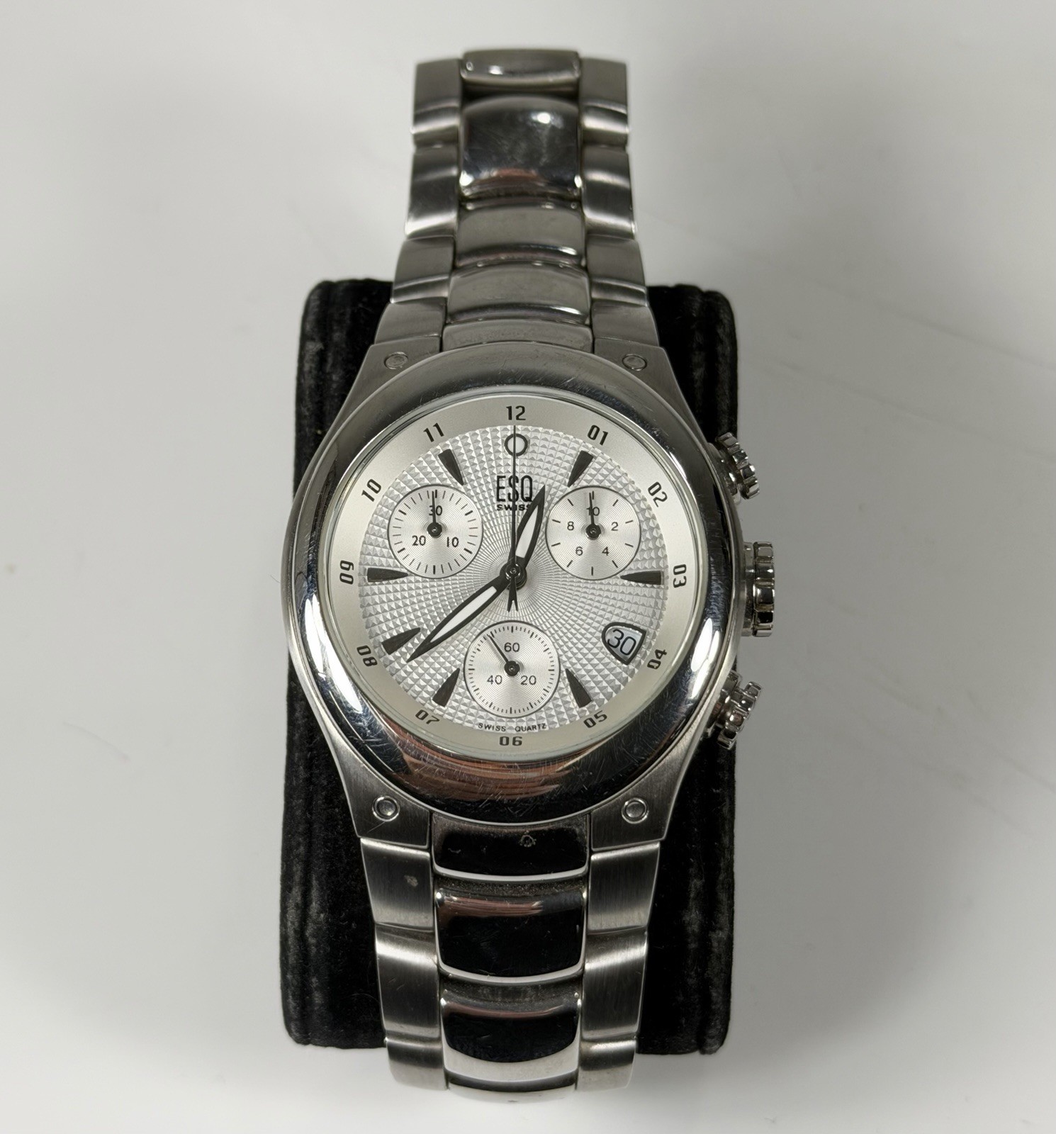 ESQ by Movado Centurion E5262 Men’s Stainless Swiss Chronograph 38mm Wristwatch
