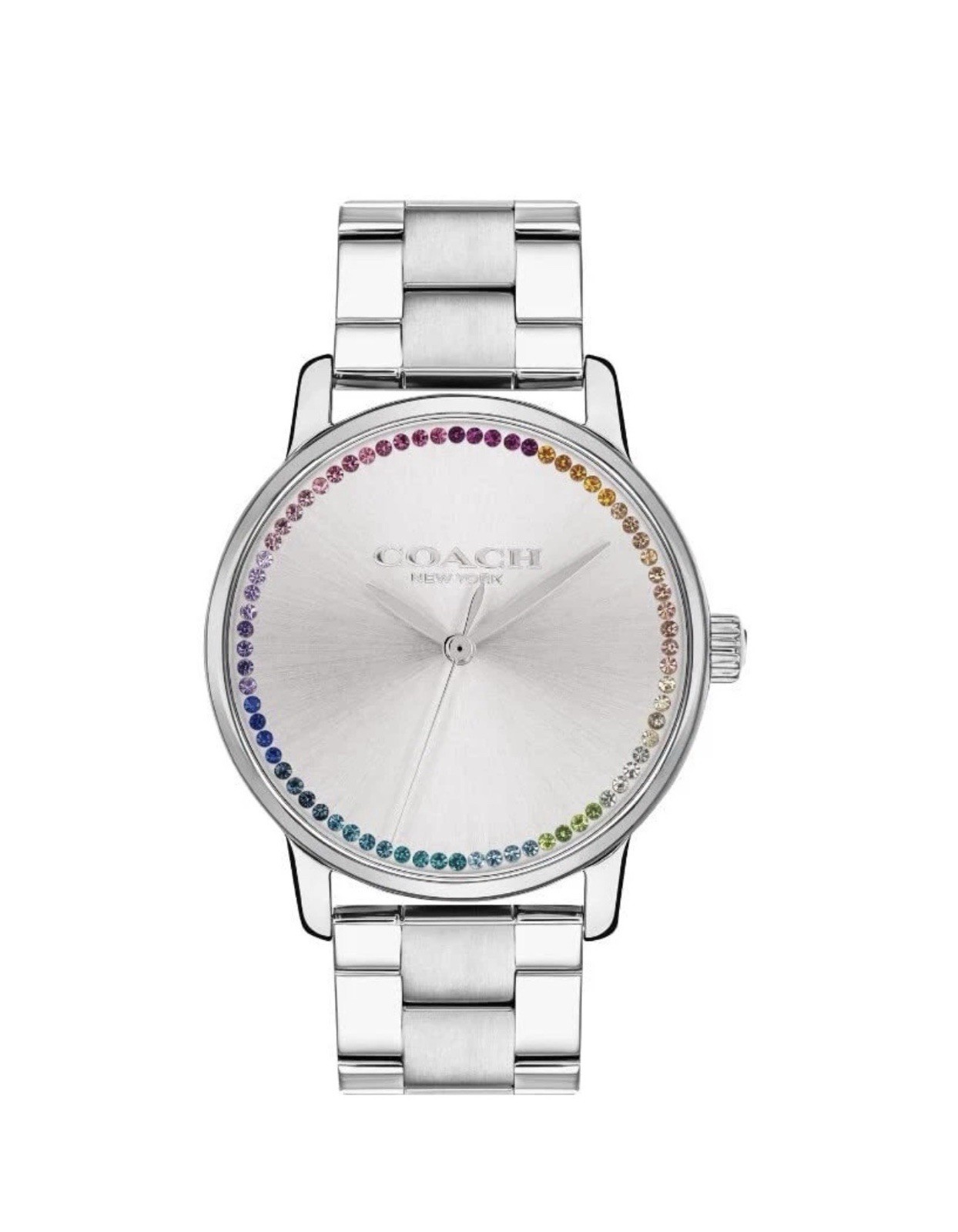 COACH 14503968 SILVER MULTICOLOR DIAL SILVER TONE STAINLESS STEEL WOMENS WATCH