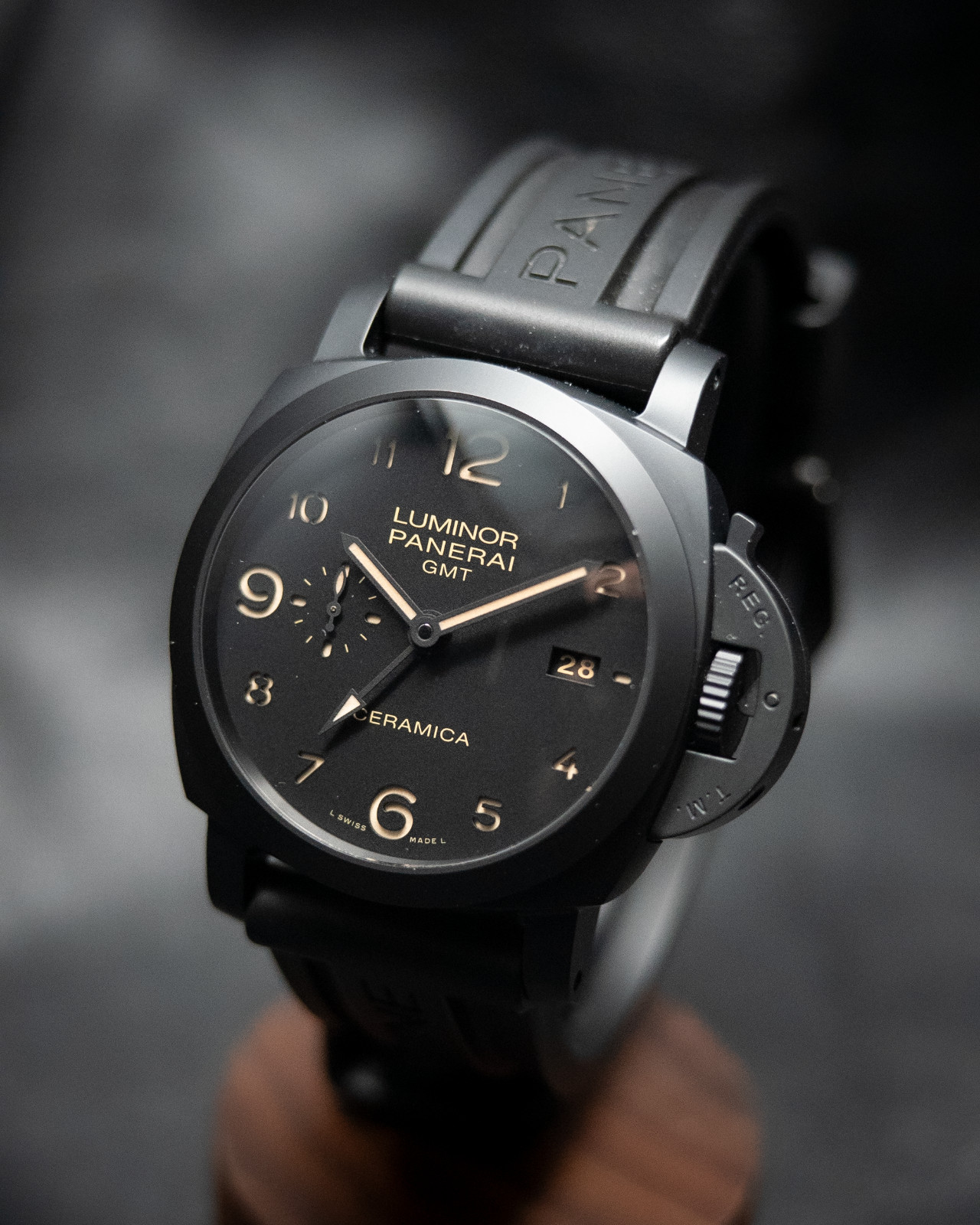Panerai Luminor GMT Ceramic PAM01441 44mm Black Dial Box & Papers Full Set