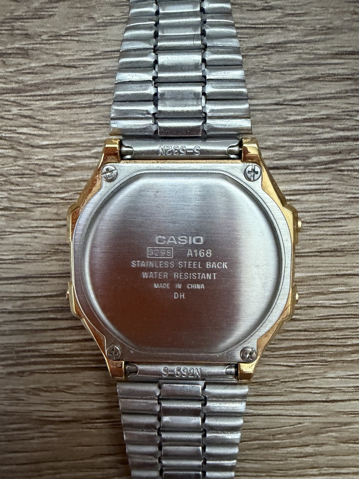 Casio A168 Gold Digital Quartz Stainless Steel Wristwatch Alarm Chronograph