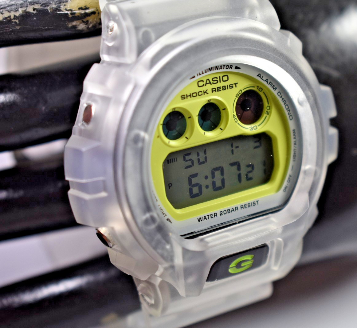 MODIFIED Casio G-Shock DW6900CS-1 (3230) Transparent/Clear Men’s Watch NEW BATT!