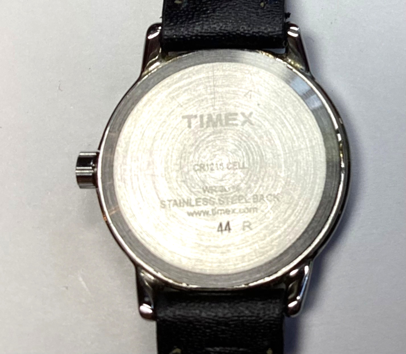 Timex Indiglo Easy Reader Watch Silver White Black Leather Date WR New Battery