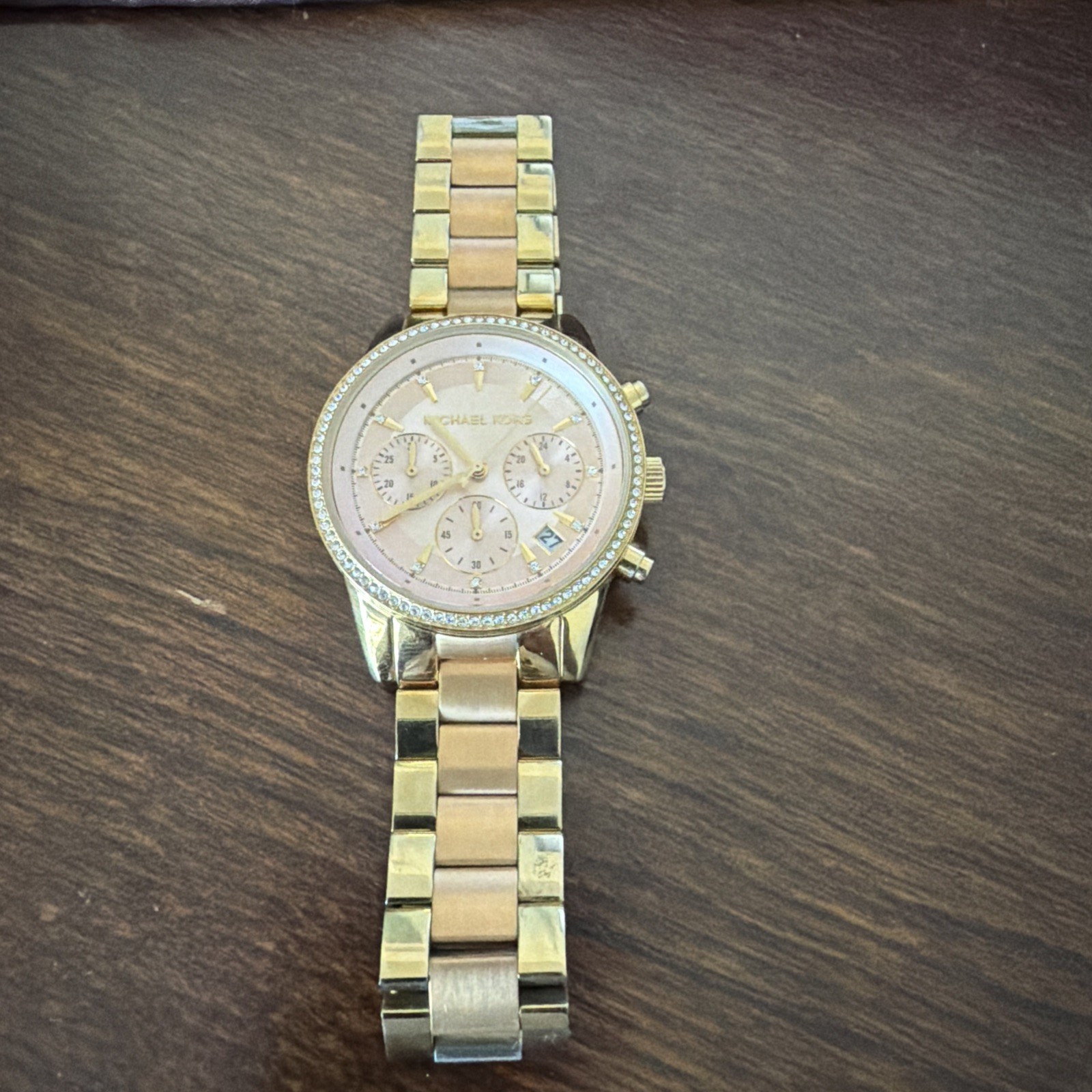 Michael Kors Ritz MK6475 Women’s Two-Tone Analog Dial Chronograph Watch