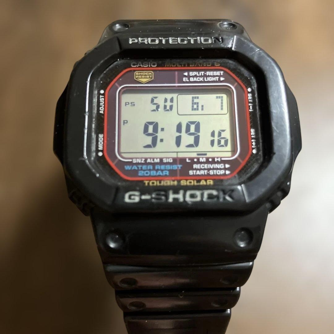 CASIO G-SHOCK GW-M5610 Black Tough Solar Multi Band 6 Digital Watch Japan Used