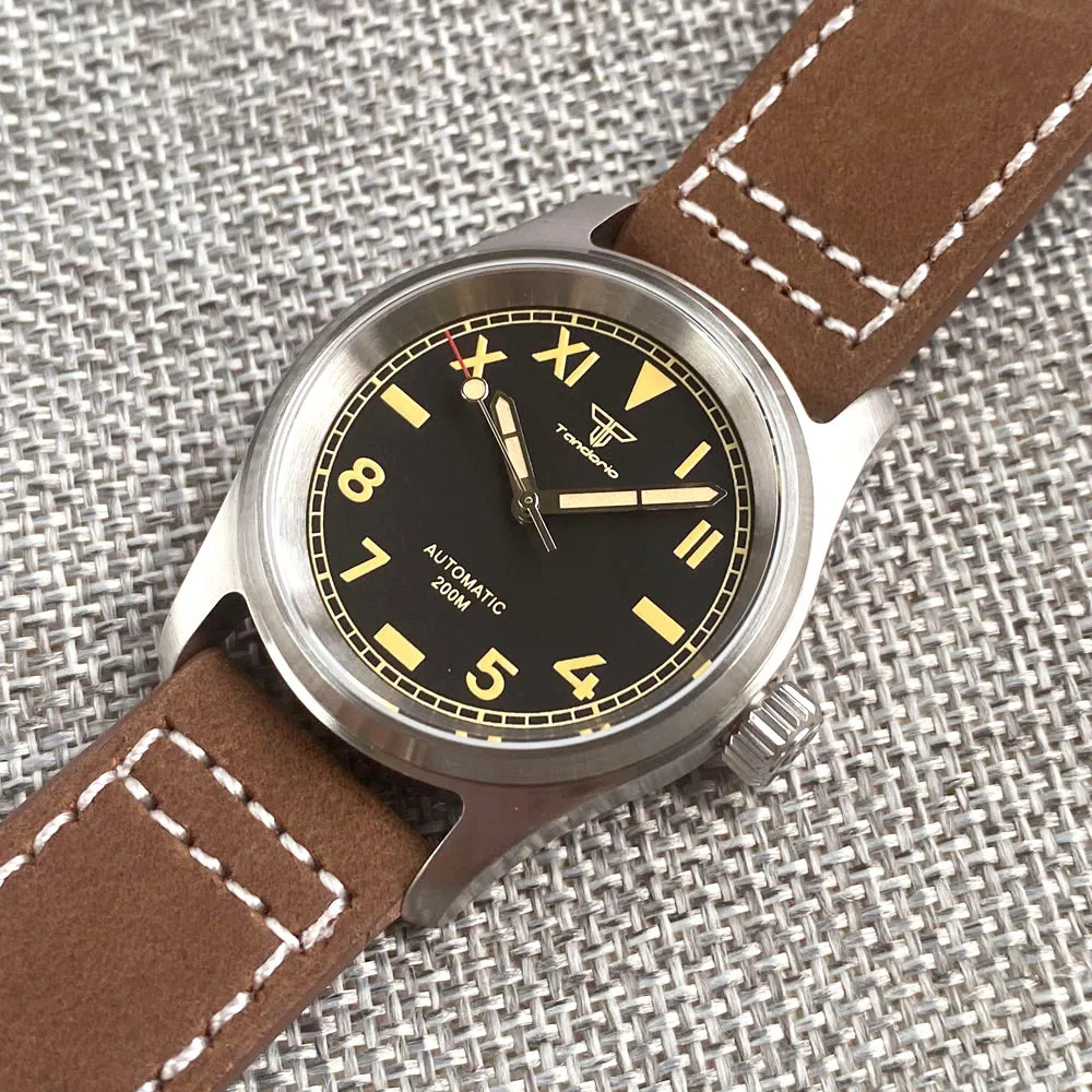 Tandorio 36mm Automatic Diver Men Watch California Dial For Japan NH35/Miyota