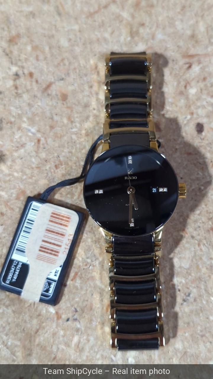with imperfections RADO Centrix Womens Black YG IP Automatic Diamond R3 G2U