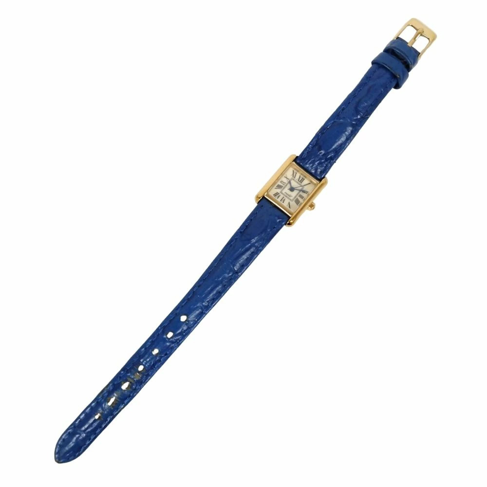 Vida Plus Rectangular Quartz Watch Blue Gold 51418 Used