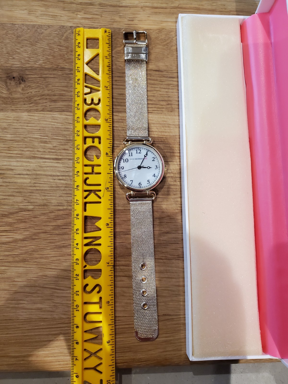 Isaac Mizrahi Live! Gold Cushion Case Women’s Watch Rarely Worn.