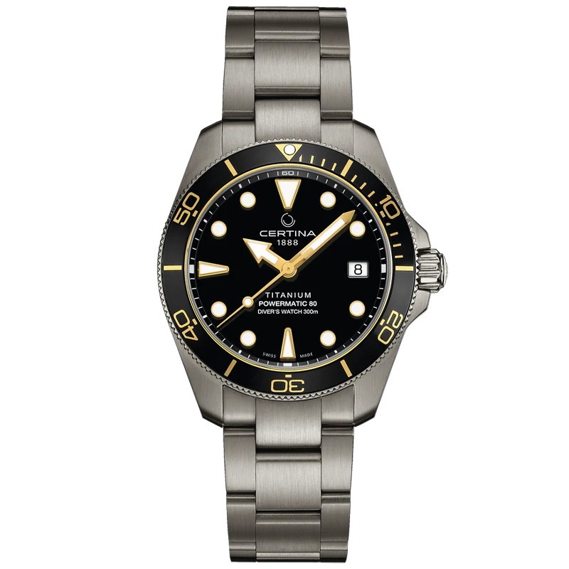 Certina DS Action Diver 38mm Powermatic 80 Black Dial Men’s Watch C0488074405100