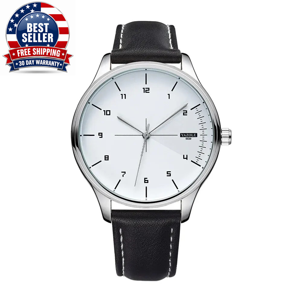 Top Brand NEW Mens Watch Leather Strap Ultra Thin Minimalist Watch for Men Casua