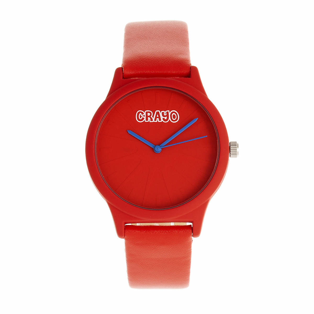 Crayo Splat Red Leatherette Strap Unisex Watch CRACR5303